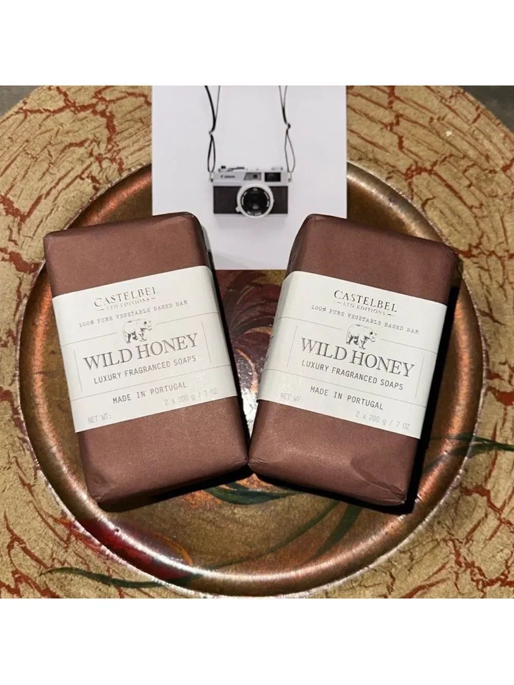 CASTELBEL LIMITED EDITION Triple Milled Wild Honey Scented Soap Bars 4pk